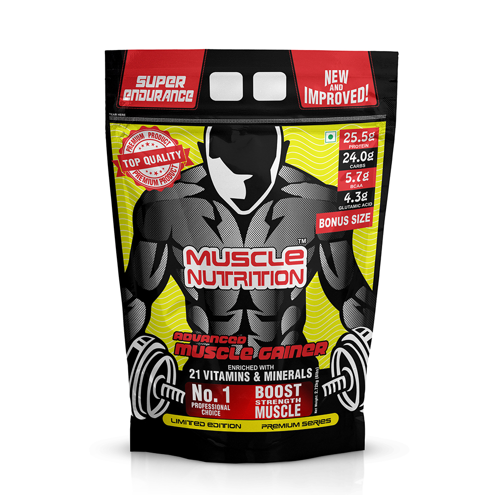 Buy Advance Muscle Mass Gainer 5kg Strawberry Powder online at best price in India
