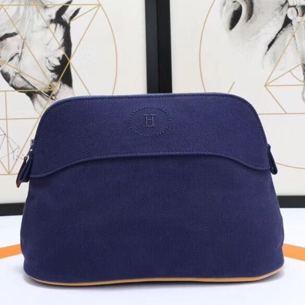 High Quality Replica Hermes Medium Bolide Travel Case In Blue Electric Cotton $ 159 USD