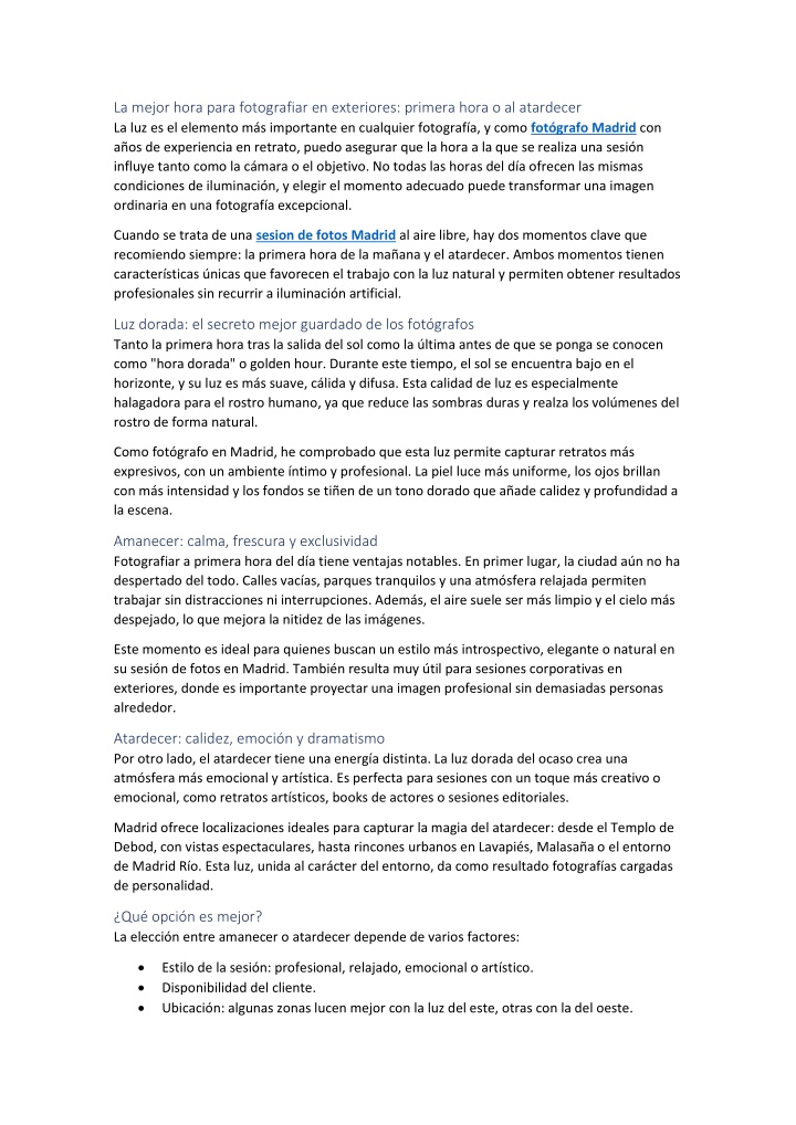 PPT - La mejor hora para fotografiar en exteriores- primera hora o al atardecer PowerPoint Presentation - ID:14553689