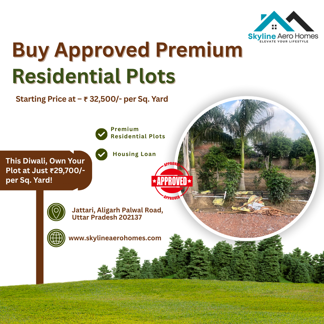 Residential plots near jewar airport | Call – +91-9266559209 | 100 (Sq Yd) Plots for Sale in jewar airport at Aligarh Palwal Road Jattari - myproperties.co.in