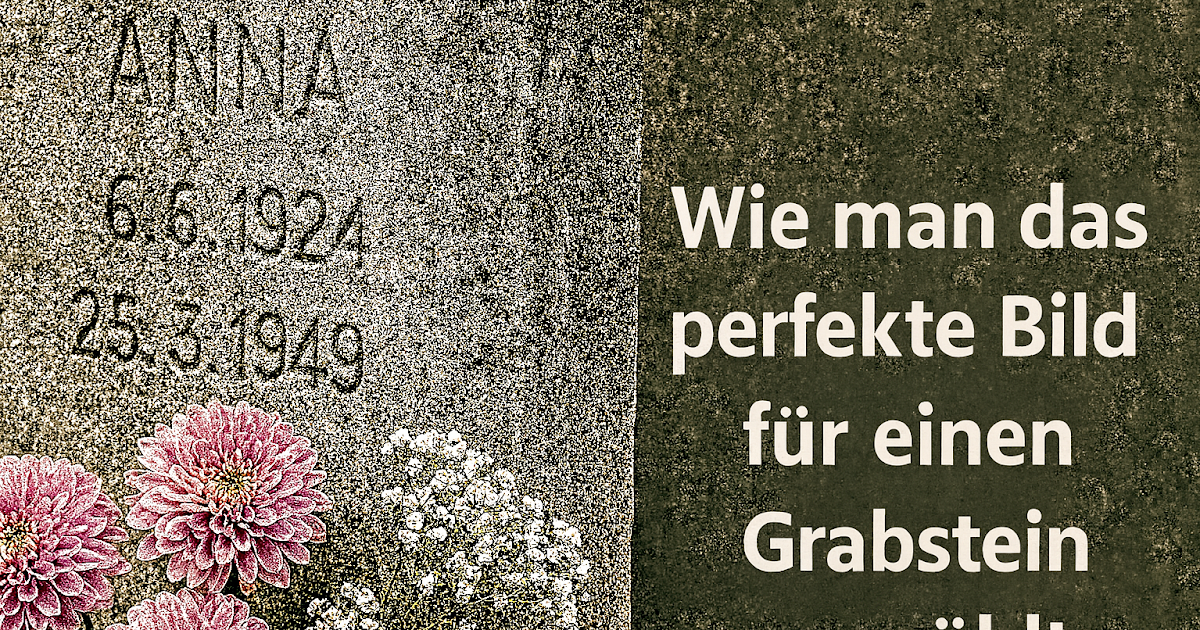 Wie man das perfekte Bild für einen Grabstein auswählt