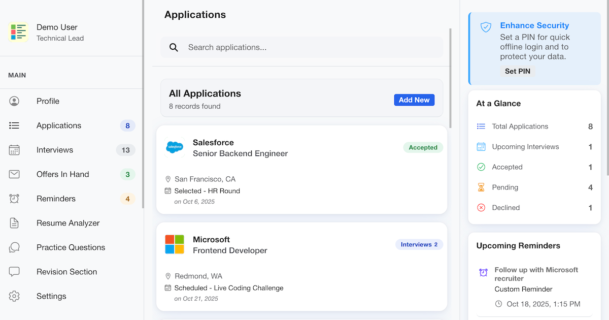 NextStep: Application & Interview Tracker for Job Seekers