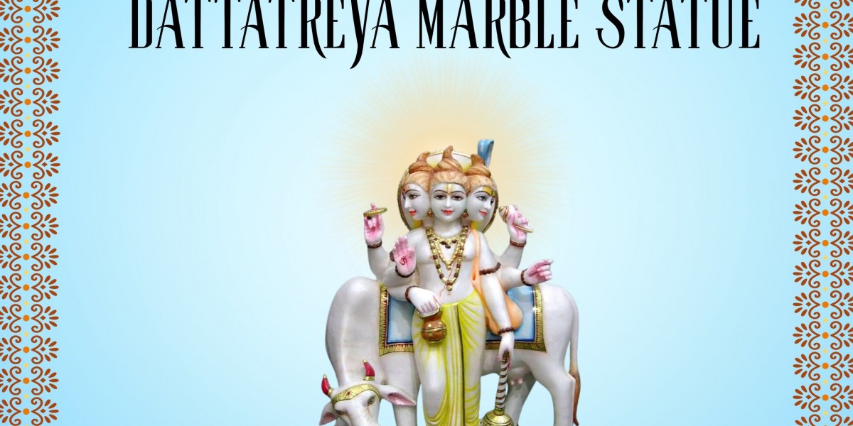 Marble Dattatreya Murti for Home & Temple | Salvik India